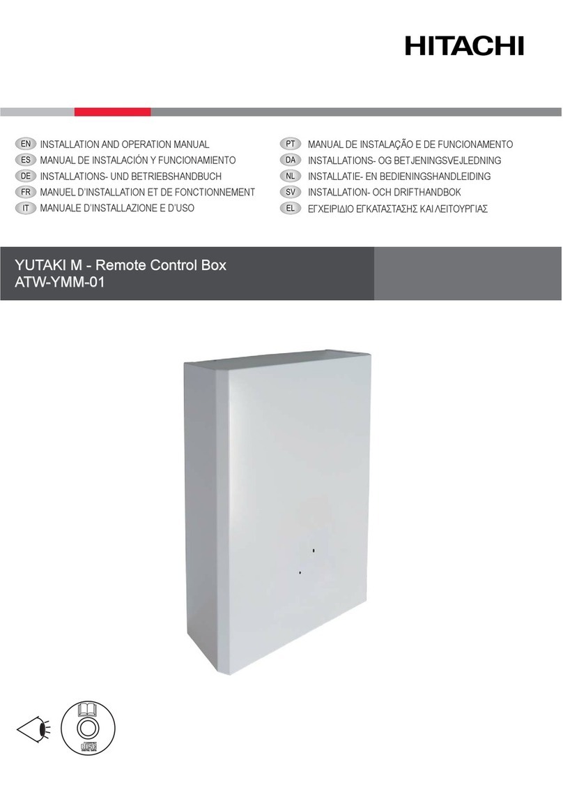 Hitachi YUTAKI ATW-YMM-01 Installation and operation manual