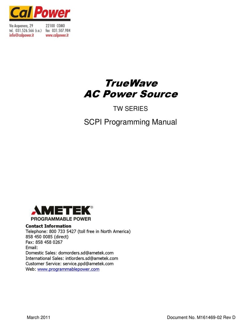 Ametek TW Series Programming manual