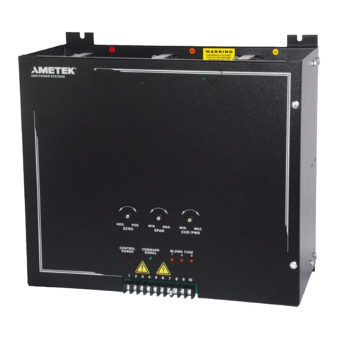 Ametek RF3 SCR Series Operation and maintenance manual