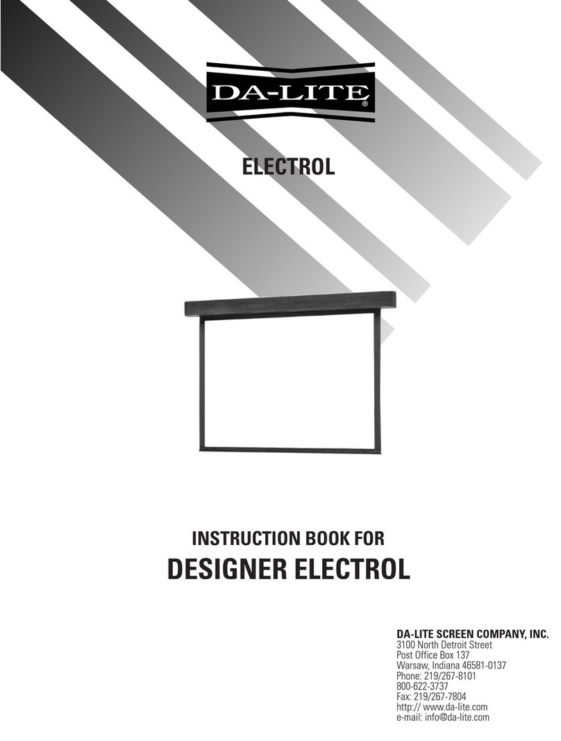 Da-Lite DESIGNER ELECTROL User manual
