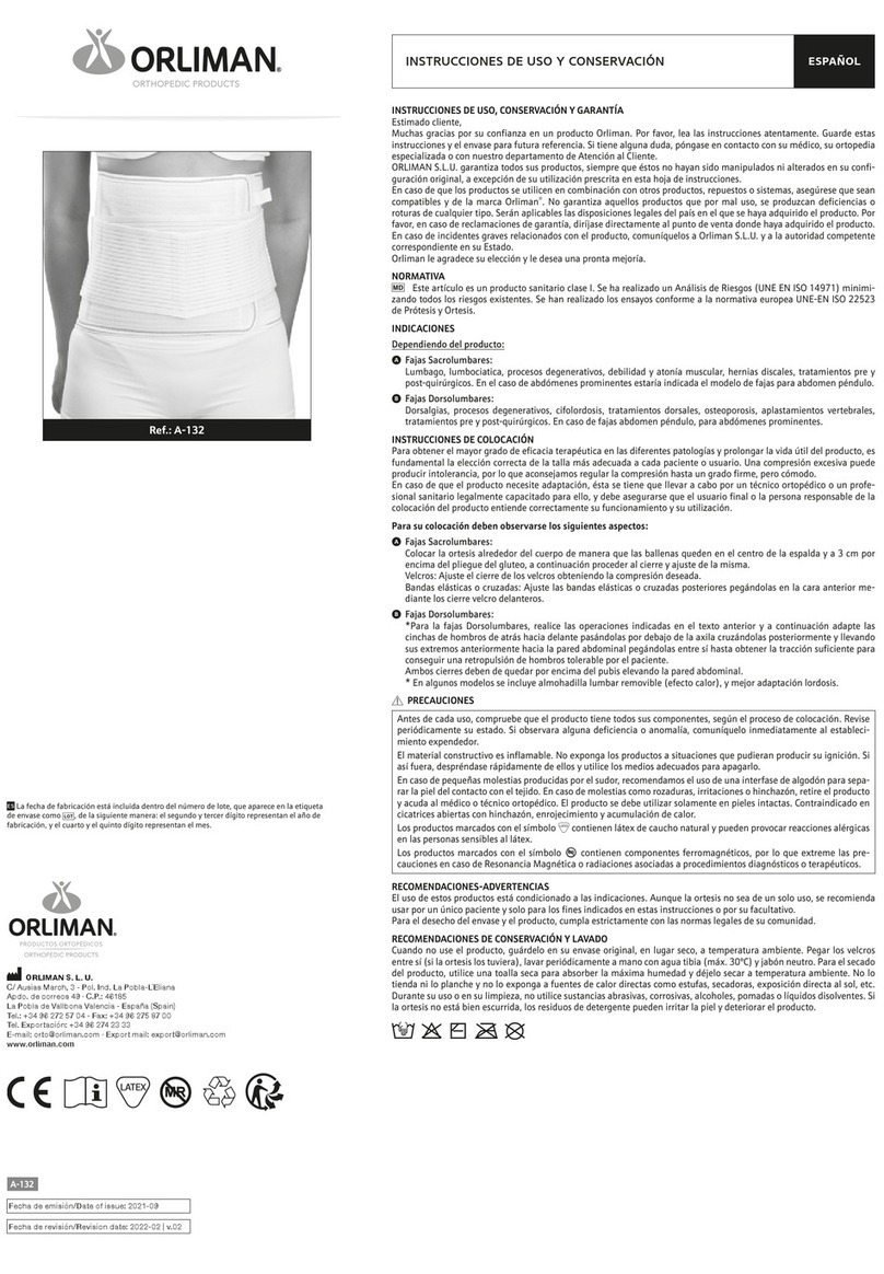 Orliman A-132 Operation instructions