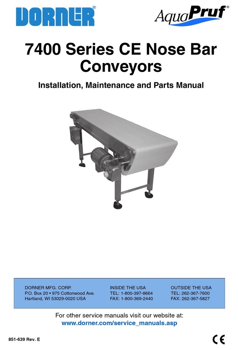 Dorner AquaPruf 7400 Ultimate CE Series User manual