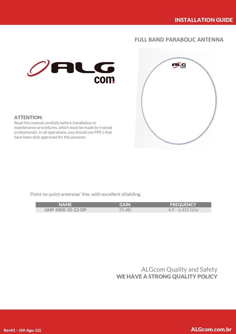 ALGcom UHP-5800-35-12-DP installation guide