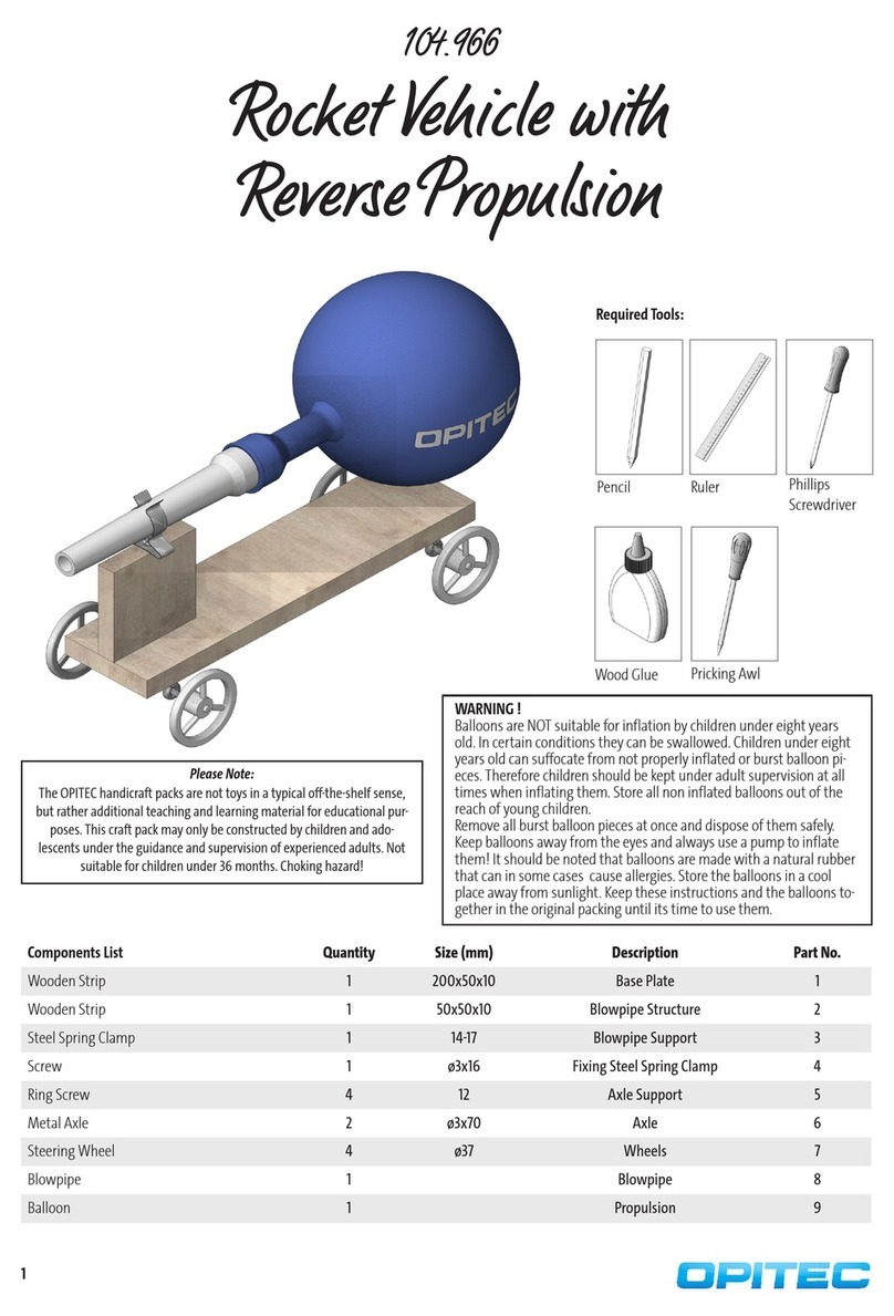 Opitec Rocket Vehicle with Reverse Propulsion instructions