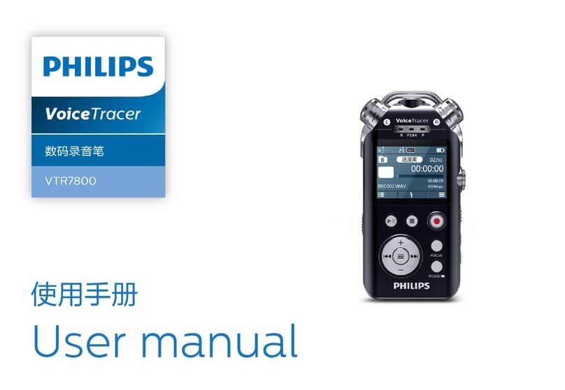 Philips VoiceTracer VTR7800 User manual Philips VoiceTracer VTR7800 User manual