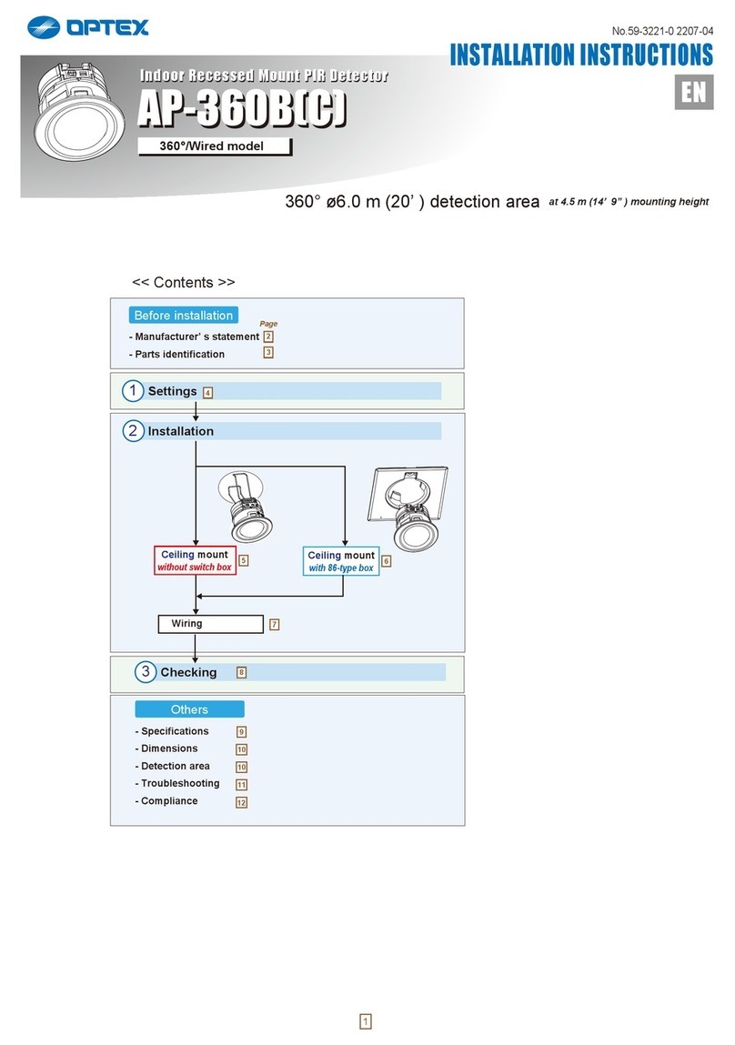 Optex AP-360B User manual