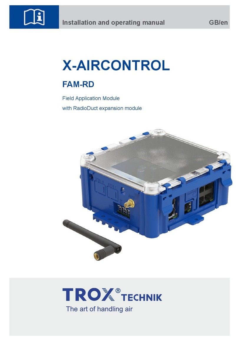 Trox Technik X-AIRCONTROL FAM-RD Installation and operating manual