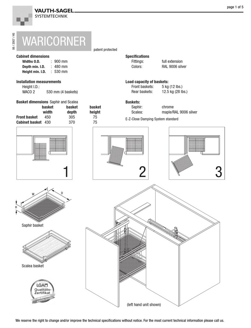 Vauth-Sagel WARICORNER installation instructions Vauth-Sagel WARICORNER installation instructions