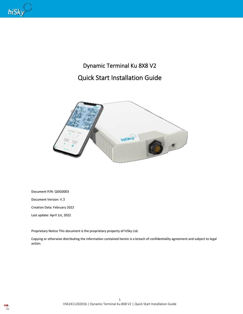 hisky Dynamic Terminal Ku 8X8 V2 Quick start installation guide hisky Dynamic Terminal Ku 8X8 V2 Quick start installation guide