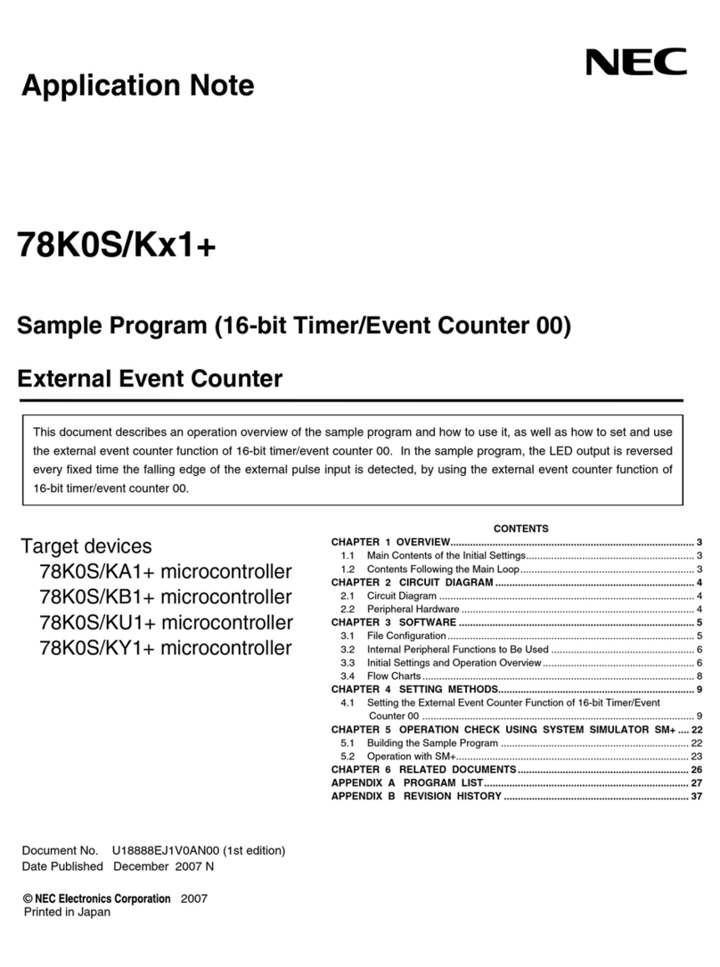 NEC 78K0S/K 1+ Series Installation and operating instructions