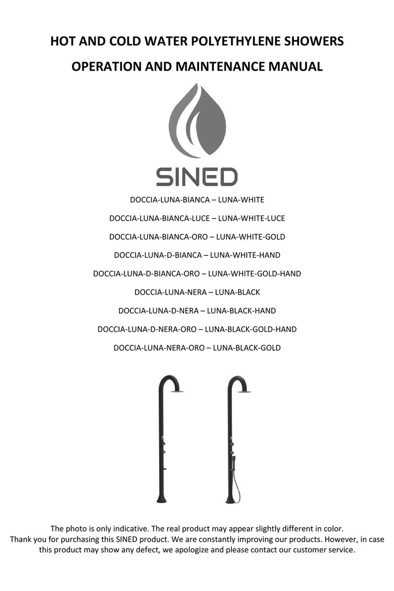 SINED DOCCIA-LUNA-BIANCA Operation and maintenance manual