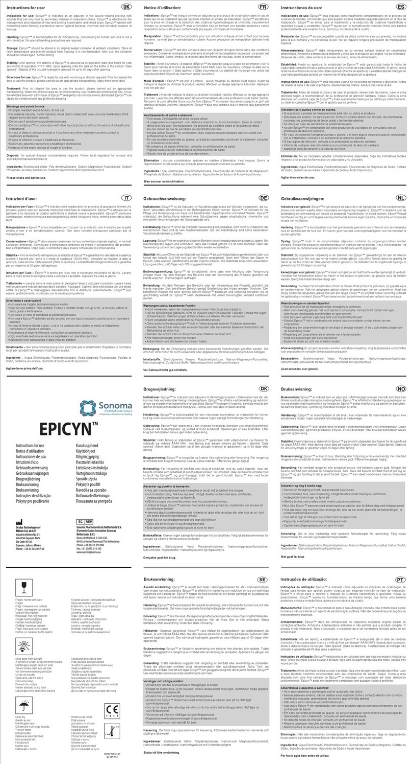 Sonoma EPICYN User manual