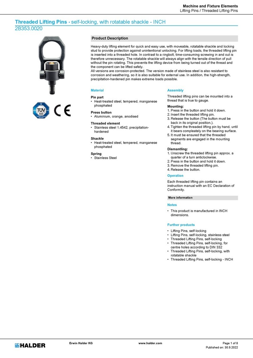 HALDER 2B353.0020 instruction manual