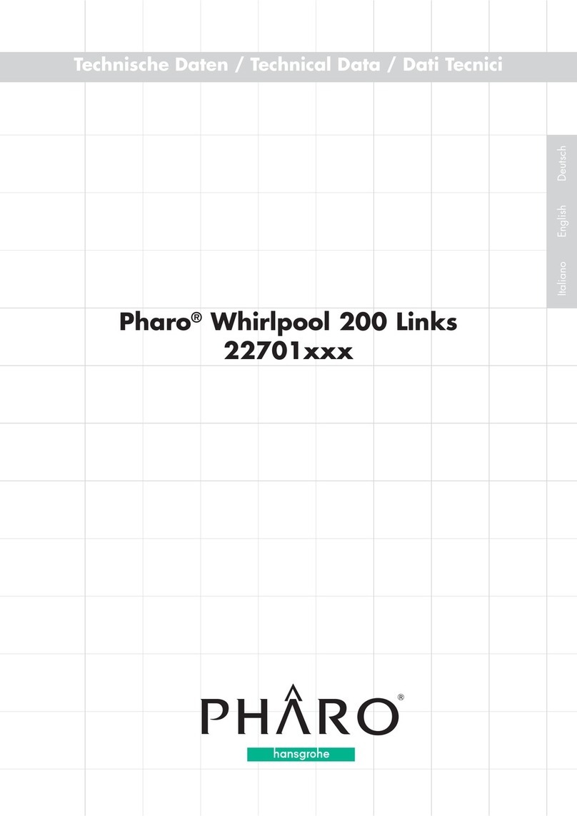 Hans Grohe PHARO Whirlpool 200 Links 22701 Series manual