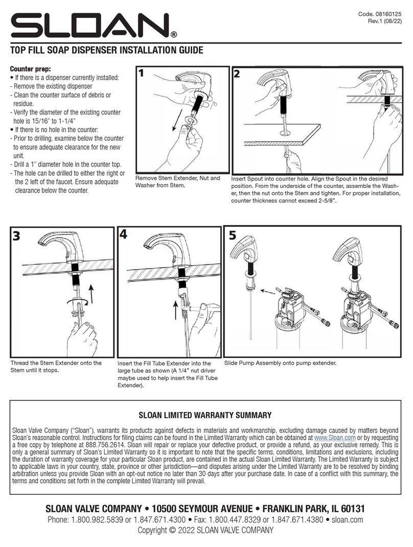 Sloan ESD-360 User manual
