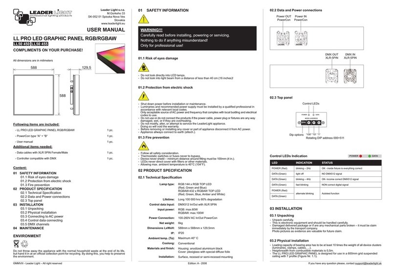 Leader Light LL50 450 user manual