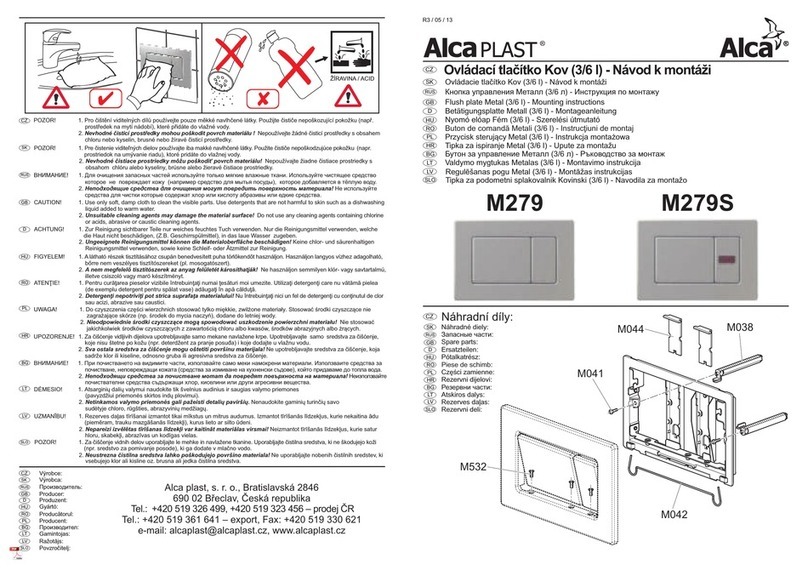 alca M279 Mounting instructions