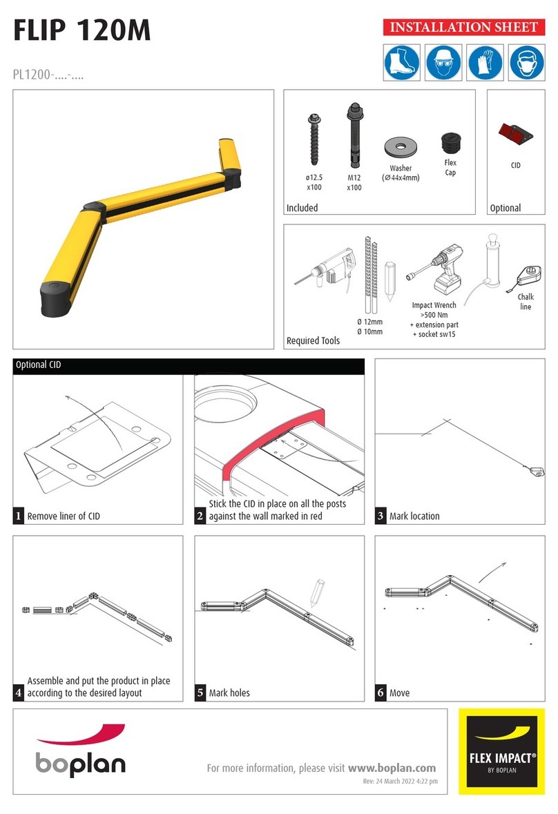 boplan FLEX IMPACT FLIP 120M Installation sheet