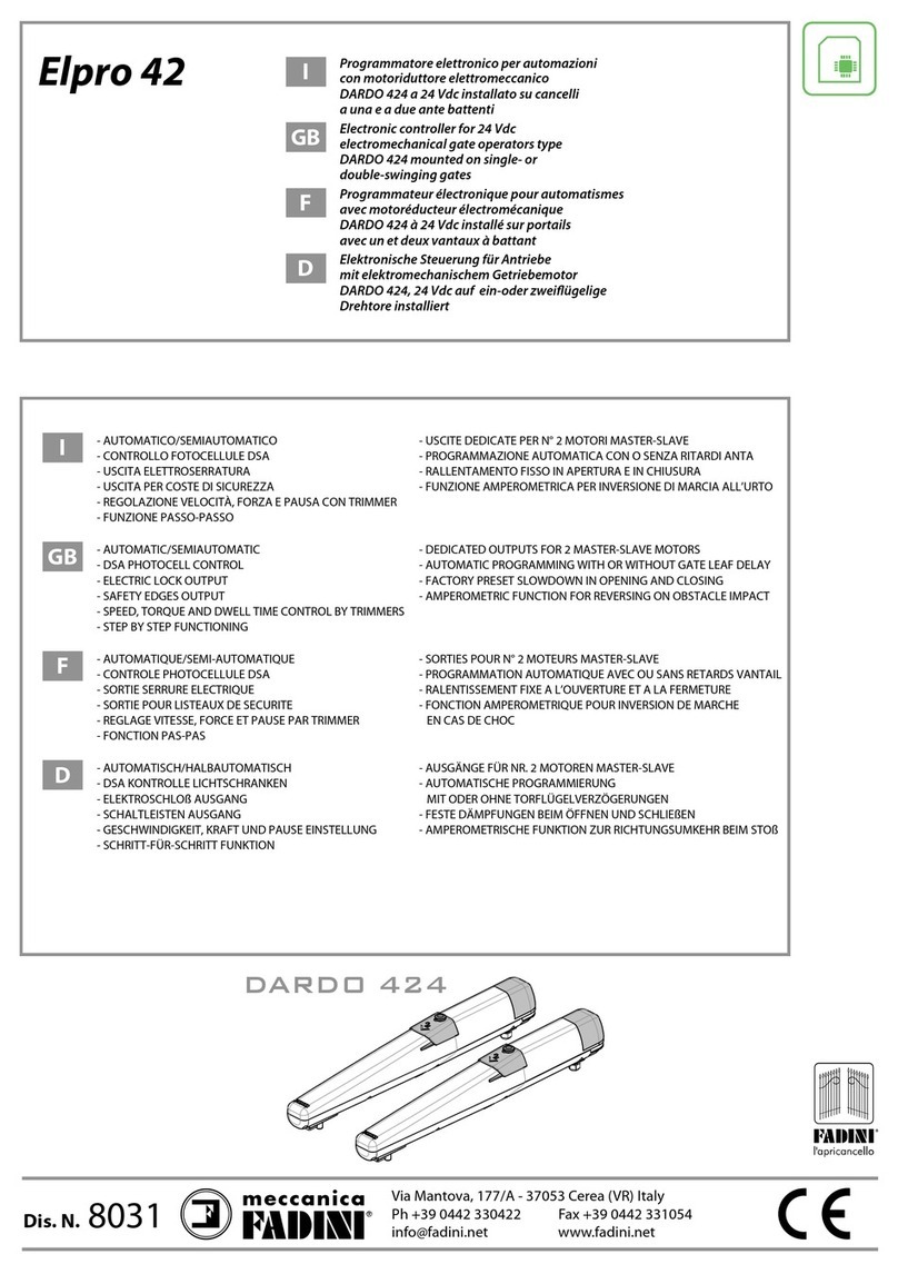 fadini Elpro 42 manual