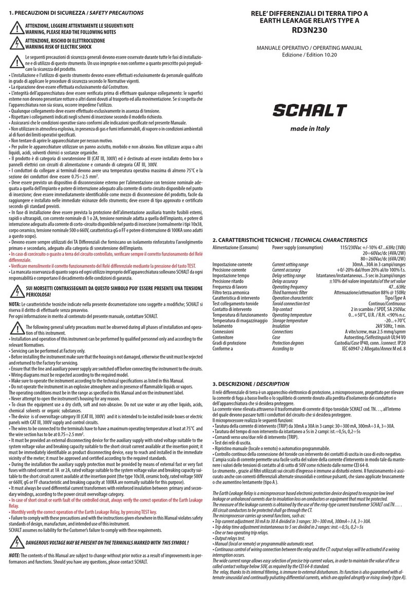 SCHALT RD3N230 operating manual