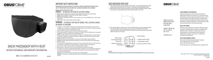 OBUSFORME BB-BMS Instruction manual and  warranty information