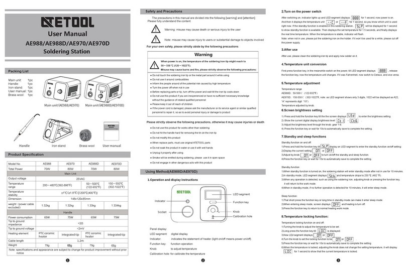 ATETOOL AE988 user manual