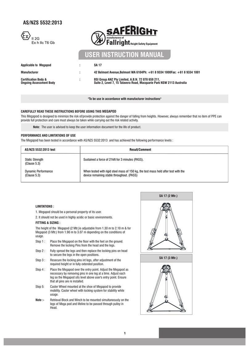 SAFERIGHT FALLRIGHT Megapod SA 17 User instruction manual