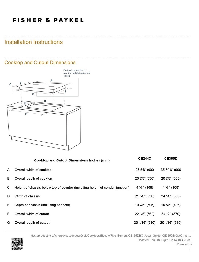 Fisher & Paykel CE244C installation instructions