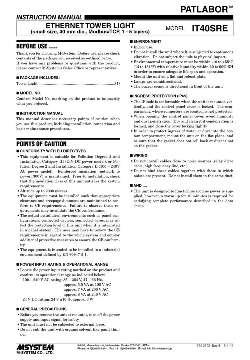 M-system PATLABOR IT40SRE instruction manual