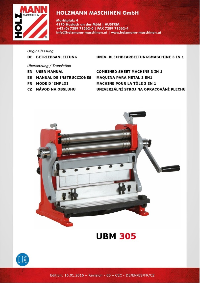HOLZMANN MASCHINEN UBM305 user manual