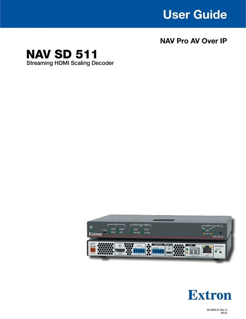 Extron electronics NAV SD 511 User manual