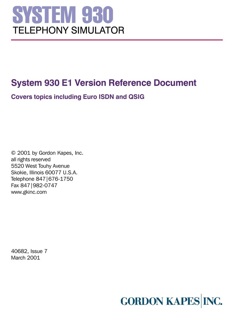 Gordon Kapes 930 E1 manual