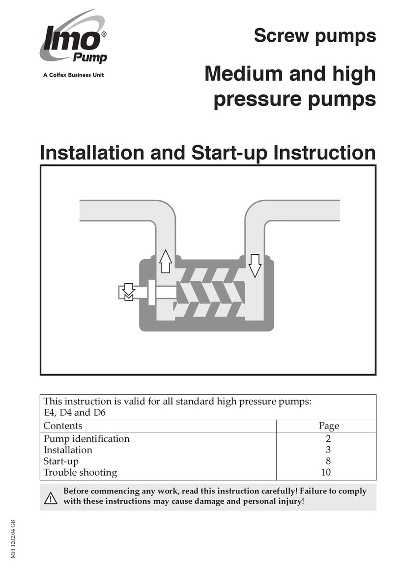 Colfax Imo Pump E4 BE Series Installation and start-up instruction Colfax Imo Pump E4 BE Series Installation and start-up instruction