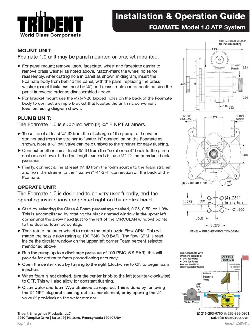 Trident Foamate 1.0 Installation & operation guide