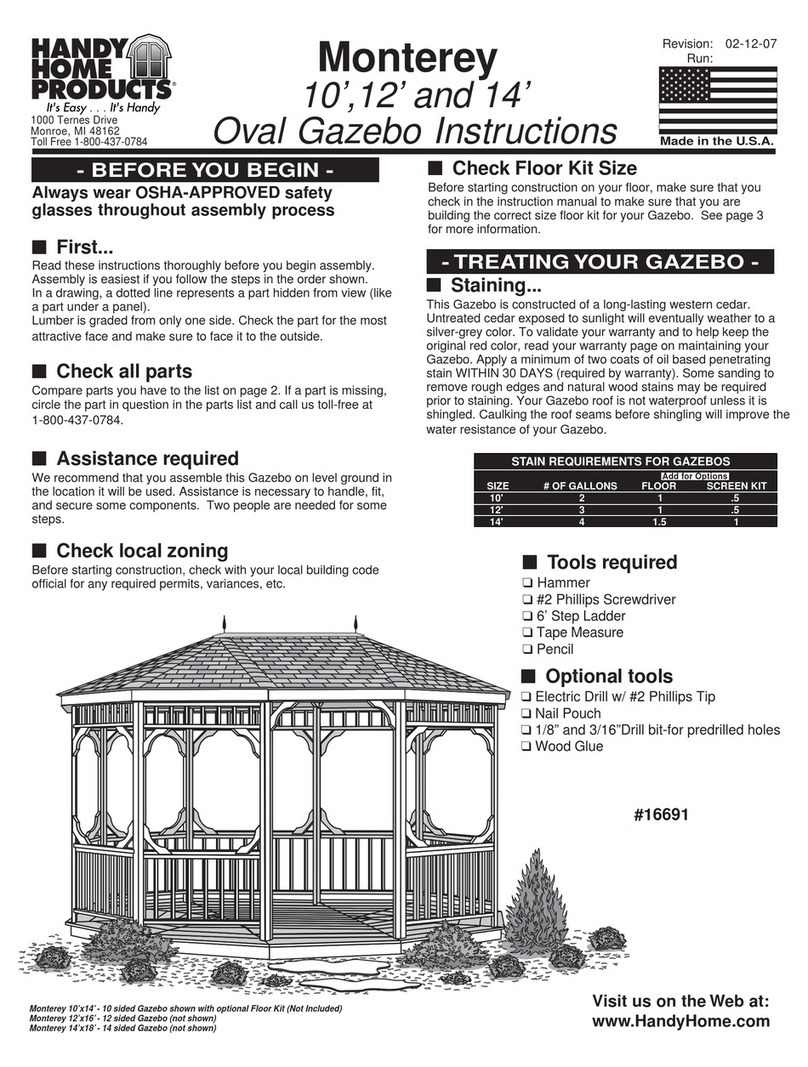Handy Home Products Monterey instructions