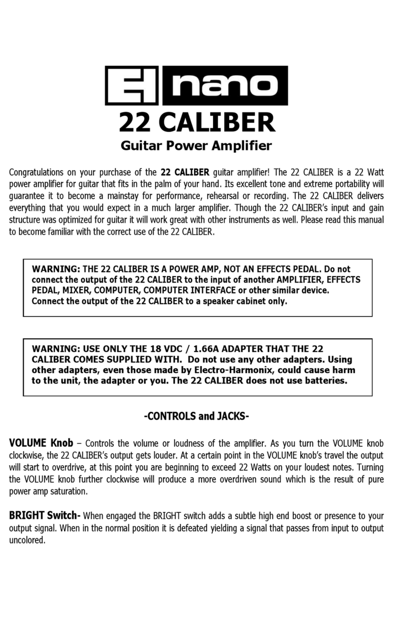 EHX EI nano 22 CALIBER manual