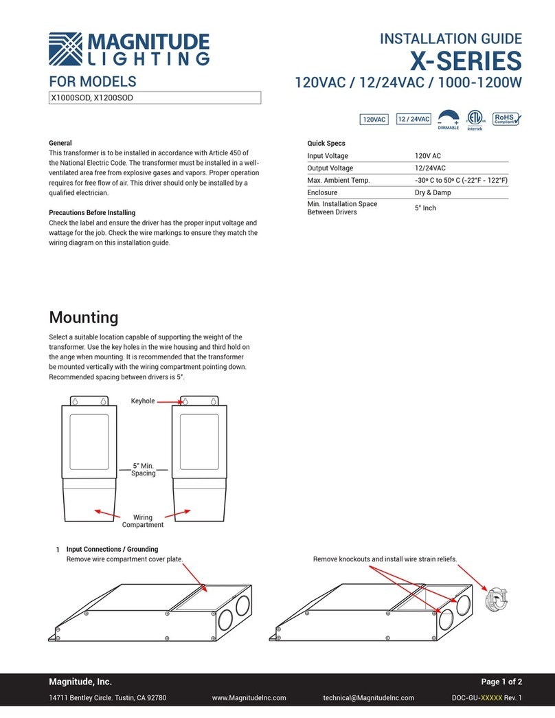MAGNITUDE LIGHTING X Series quick start guide