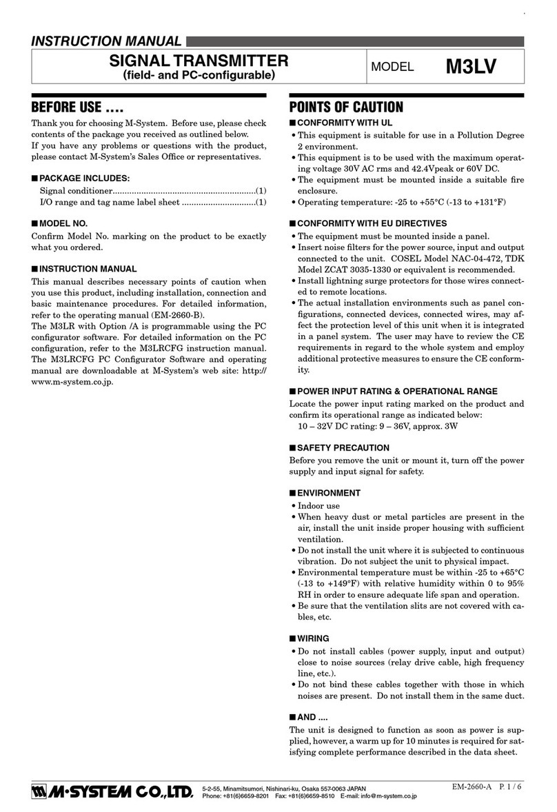 M-system M3LV User manual