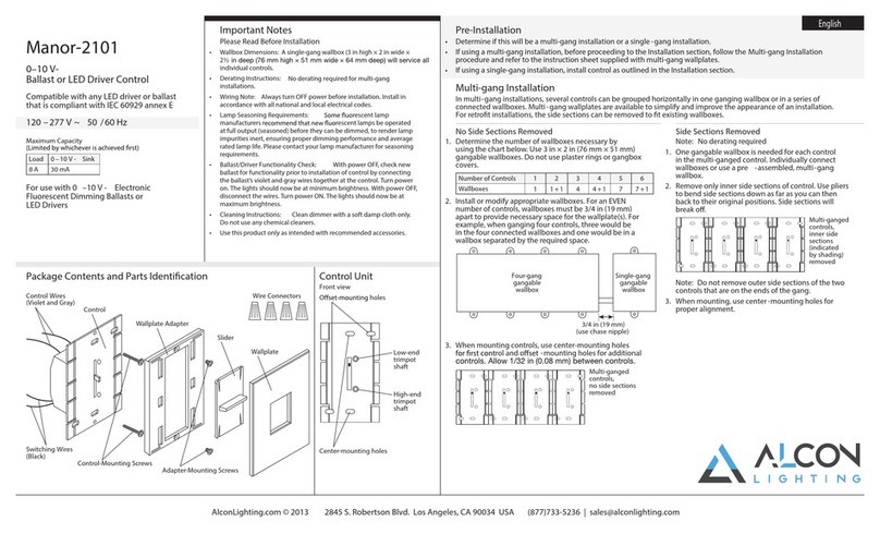 ALCON Manor-2101 quick start guide