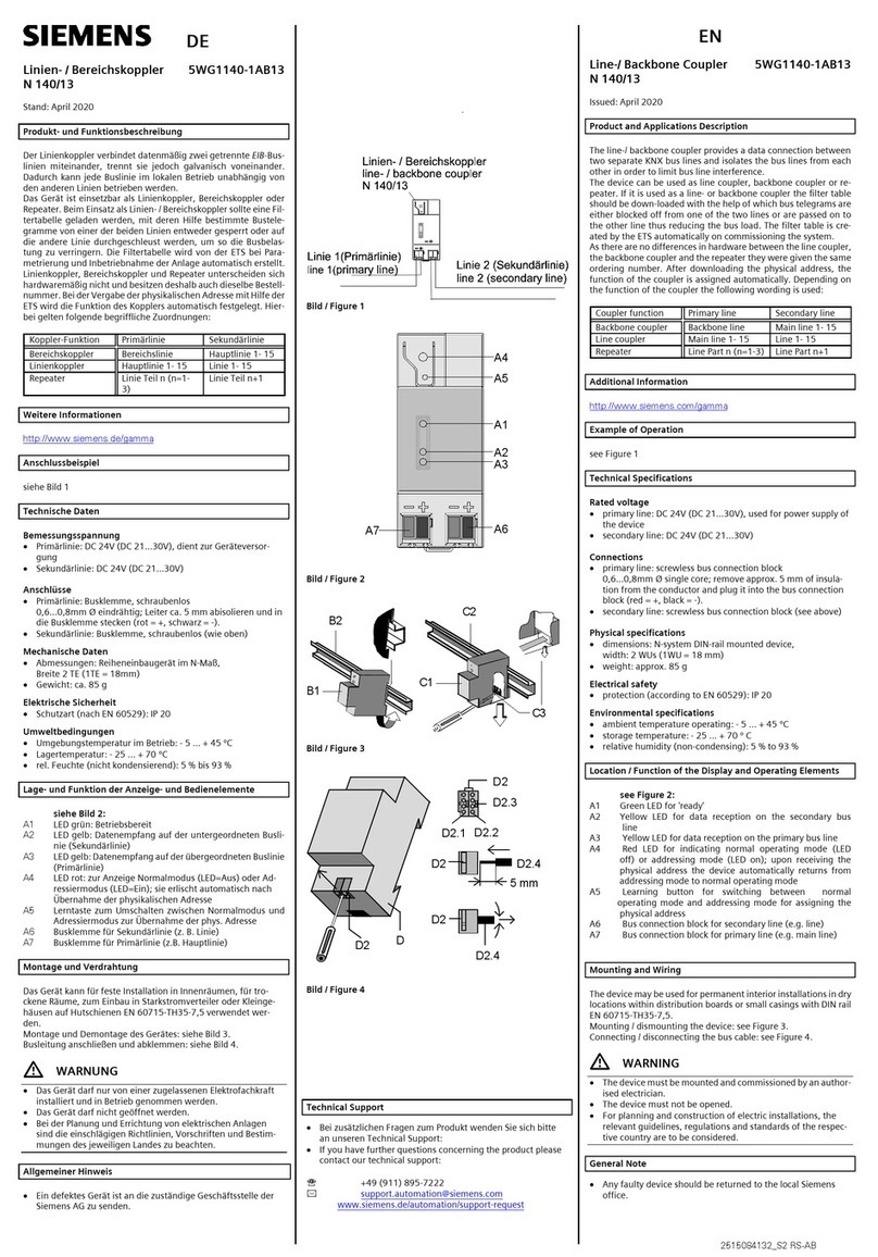 Siemens 5WG1140-1AB13 User manual