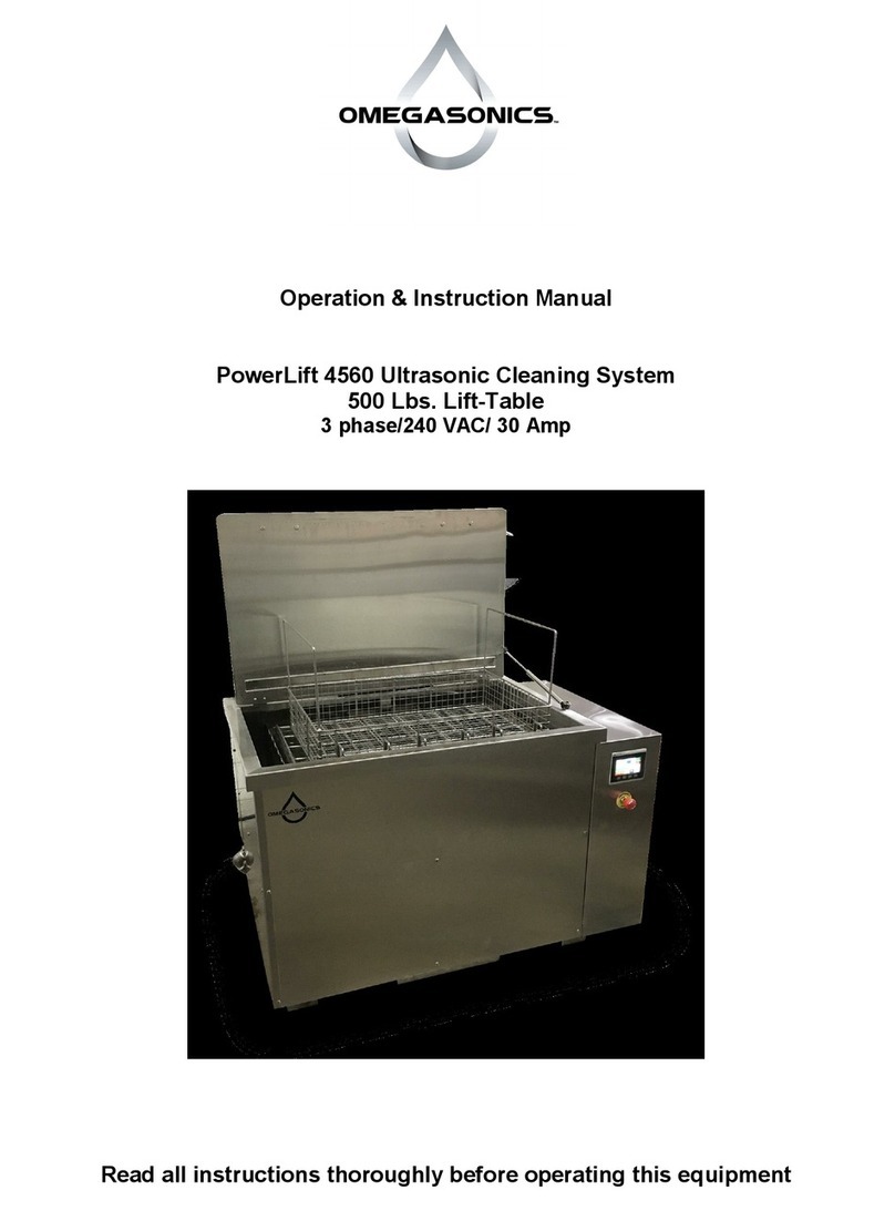 Omegasonics PowerLift 4560 Operation & instruction manual