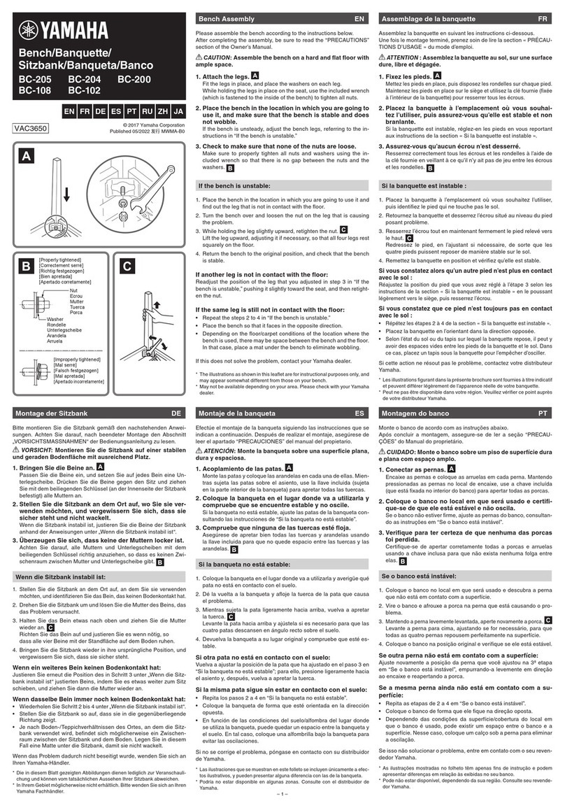 Yamaha BC-205 Assembly