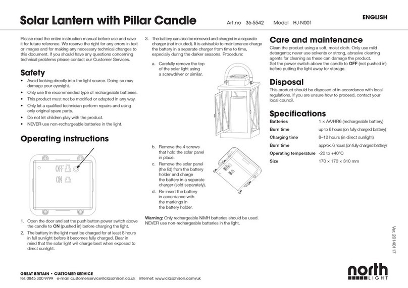North Light HJ-N001 instruction manual