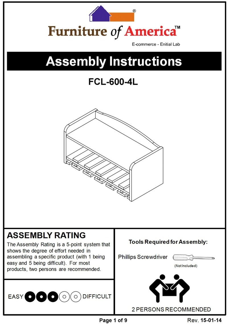 Furniture of America FCL-600-4L Assembly instructions