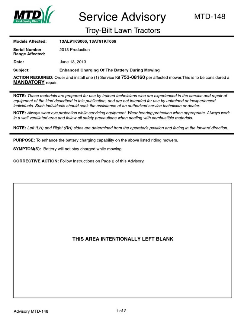 MTD 13AL91KS066 Service manual MTD 13AL91KS066 Service manual