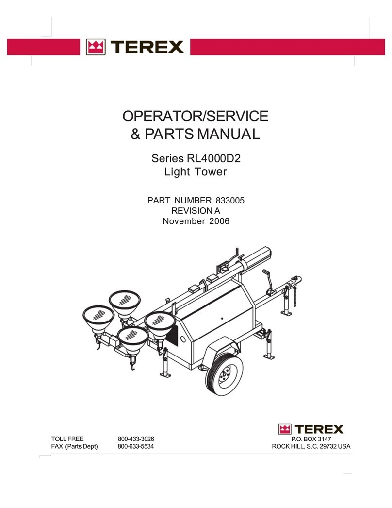 Terex RL4000D2 Operator, service & parts manual