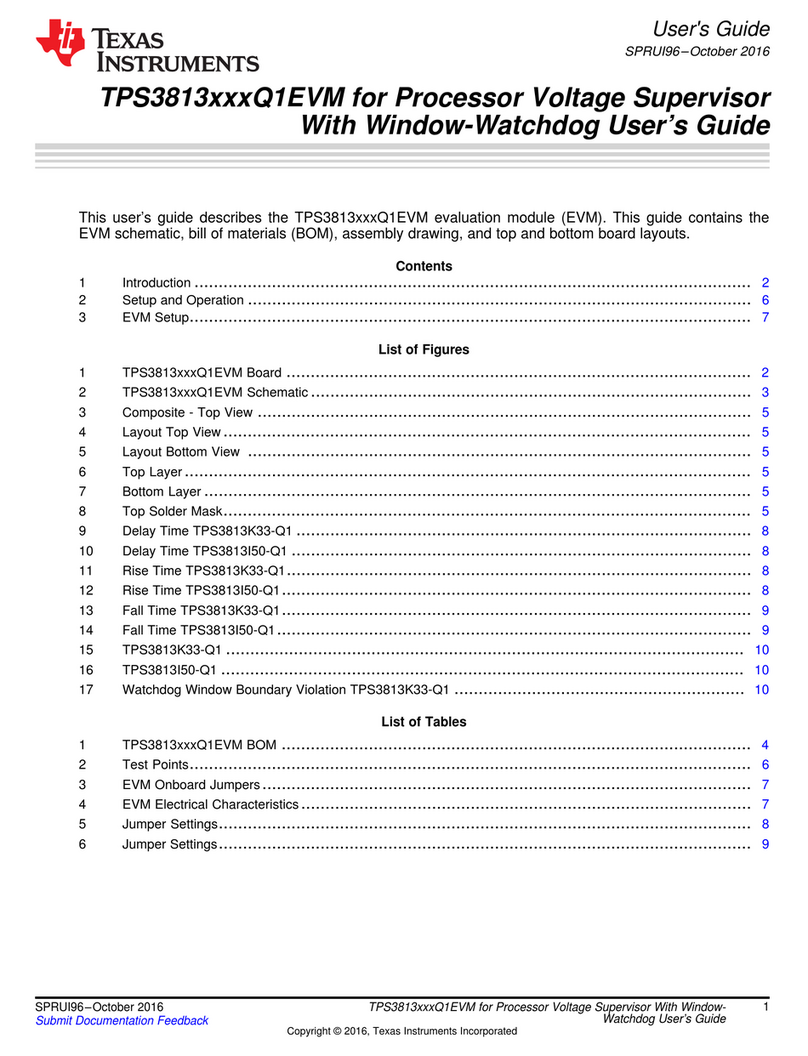 Texas Instruments TPS3813 Q1EVM Series User manual