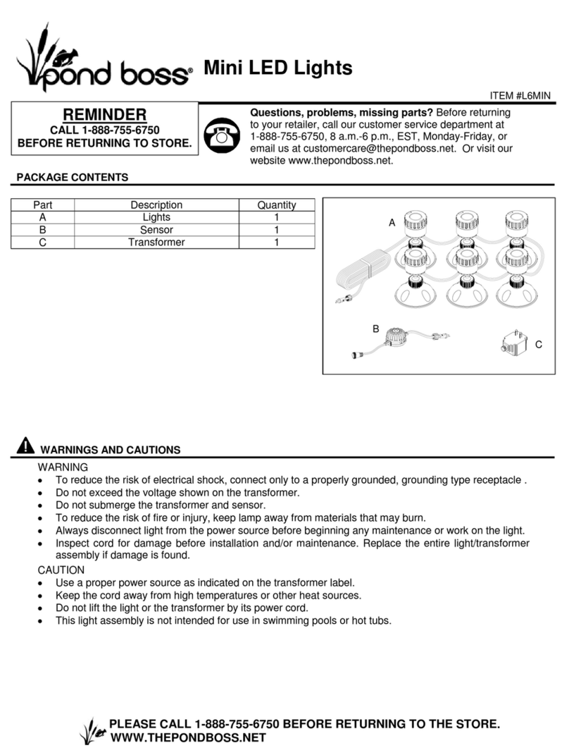 Pond Boss L6MIN instruction sheet