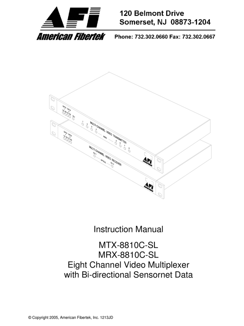 American Fibertek MTX-8810C-SL User manual American Fibertek MTX-8810C-SL User manual