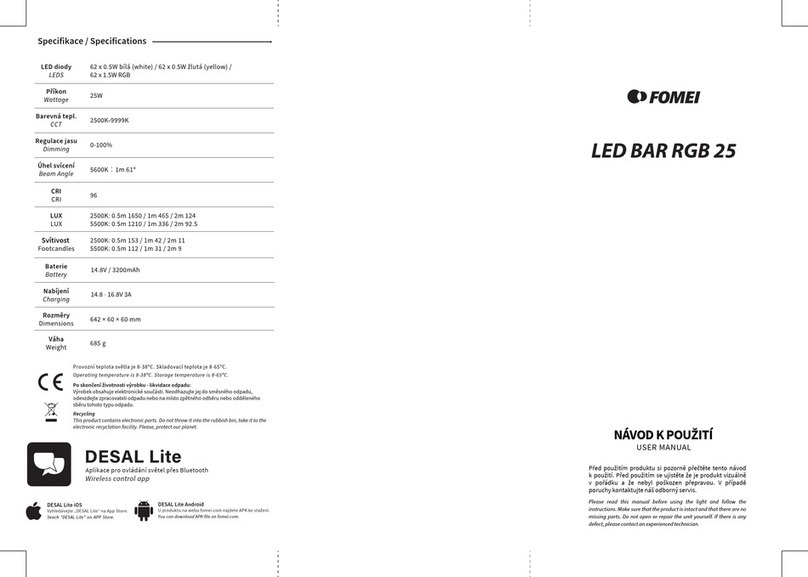 Fomei LED BAR RGB 25 user manual